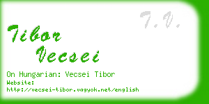 tibor vecsei business card